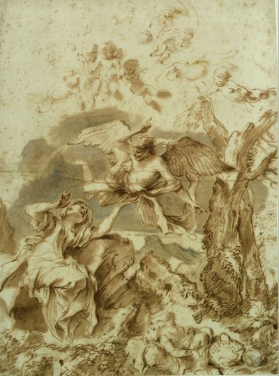 Hagar and Ishmael in the Wilderness by Giovanni Benedetto Castiglione