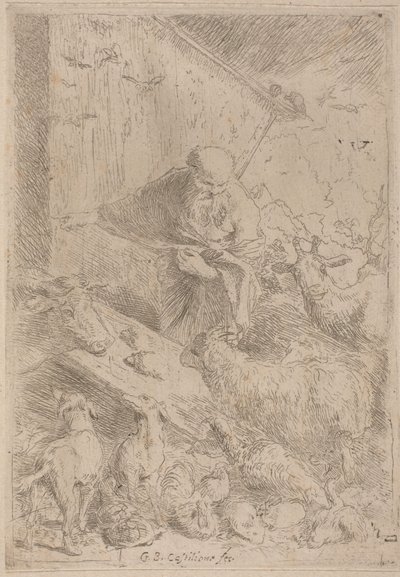 Noah and the Animals Entering the Ark by Giovanni Benedetto Castiglione