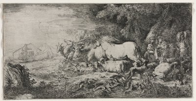 Noah and the Animals Entering the Ark by Giovanni Benedetto Castiglione