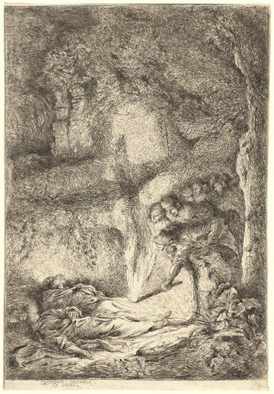 The Bodies of Saints Peter and Paul Hidden in the Catacombs by Giovanni Benedetto Castiglione
