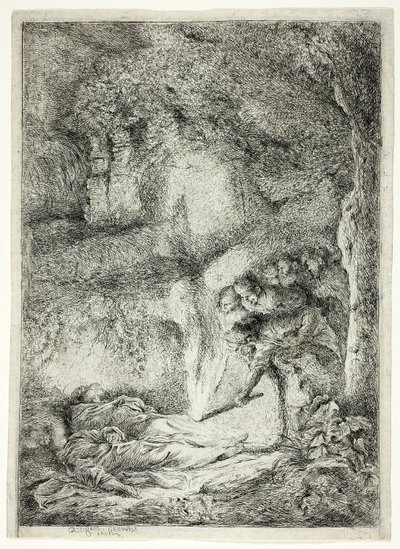 The Bodies of Saints Peter and Paul Hidden in the Catacombs by Giovanni Benedetto Castiglione