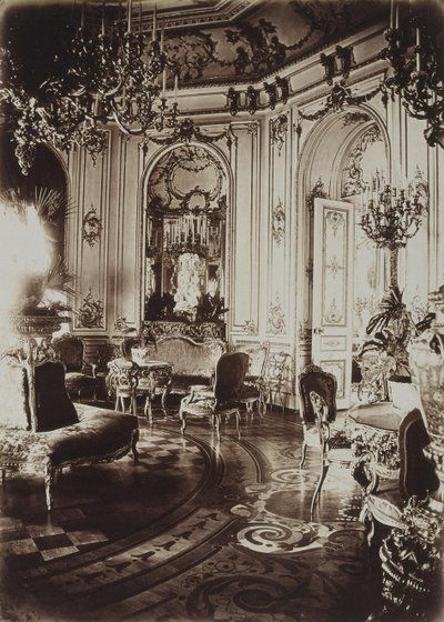 The Stroganov Palace in Saint Petersburg. Oval Living Room, 1860s by Giovanni Bianchi