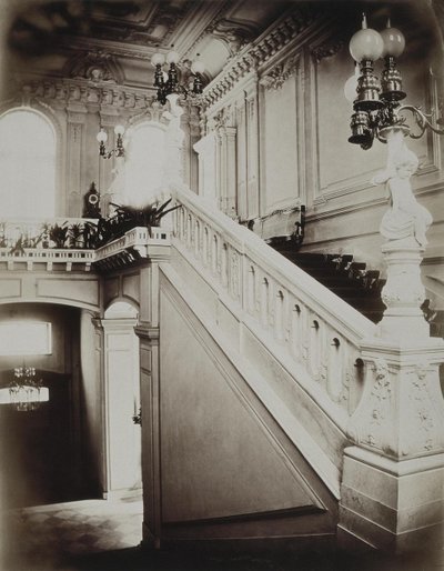 The Stroganov Palace in Saint Petersburg. The Grand Staircase with Lower Vestibule by Giovanni Bianchi