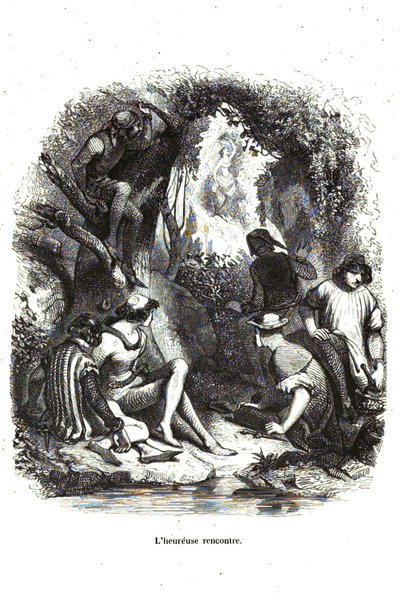 Decameron - Fifth Day, Story 6 - The Happy Encounter by Giovanni Boccaccio