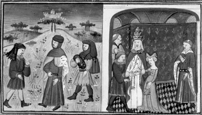 Decameron, Alexander meets a young abbot; the Pope marries Alexander and the princess of England. Second day, story 3 by Giovanni Boccaccio