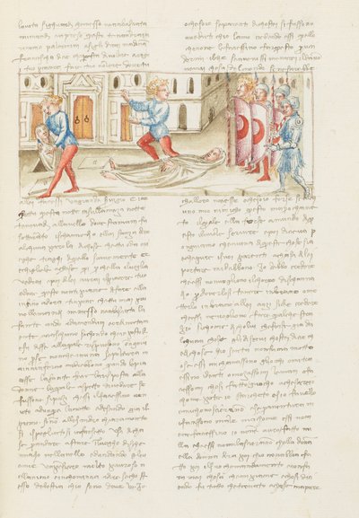 Decameron, Back to Back - Rinuccio Palermini at the Cemetery - Rinuccio Palermini Fleeing the Guard, Ninth Day, Tale 1. by Giovanni Boccaccio