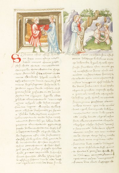 Decameron, Dangerous Liaison - Salabaetto and Jancofiore Bathing, Eighth Day, Tale 10. by Giovanni Boccaccio