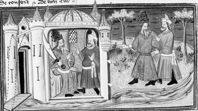 Decameron, Melchizedek Tells Saladin the Parable of the Three Rings; The Two Men Become Friends. First Day, Story 3 by Giovanni Boccaccio