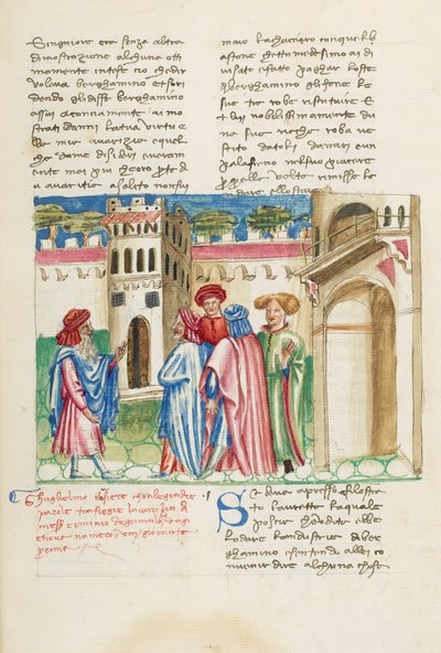 Decameron, An Allegorical Fresco - Guiglielmo Borsiere and Ermino de