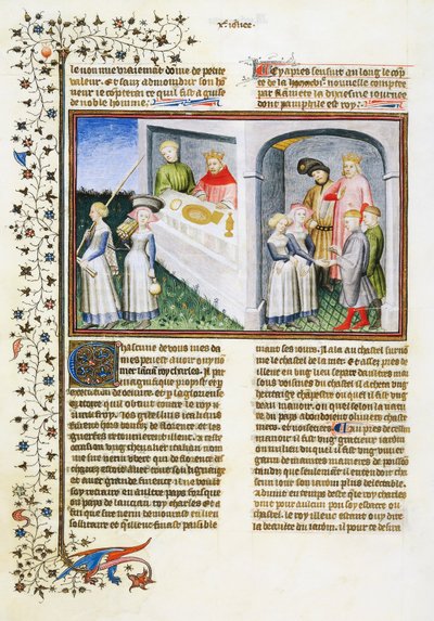 Madonna Dianora promises herself to Messer Ansaldo for garden; Messer Ansaldo employs necromancer and gives her garden; Madonna Dianora tells her husband Gilberto of her promise and he forgives her by Giovanni Boccaccio