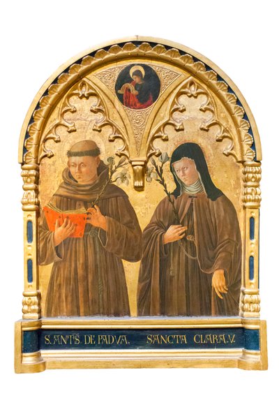 St Anthony of Padua and Saint Claire of Assisi by Giovanni Boccati or Boccatto