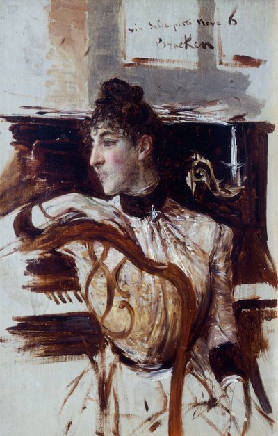 Alaide Banti in Profile by Giovanni Boldini