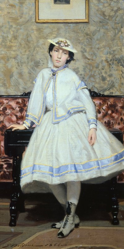 Alaide Banti in White by Giovanni Boldini