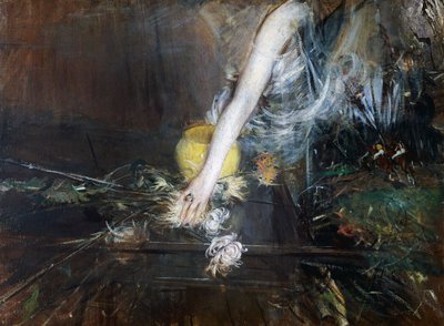 Arm with flower vase by Giovanni Boldini