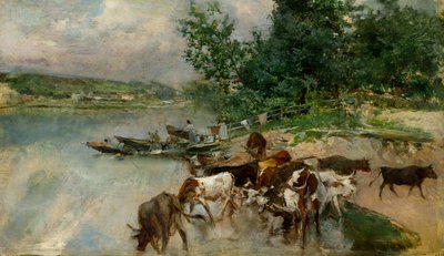Drinking on the Seine, c.1874-75 by Giovanni Boldini