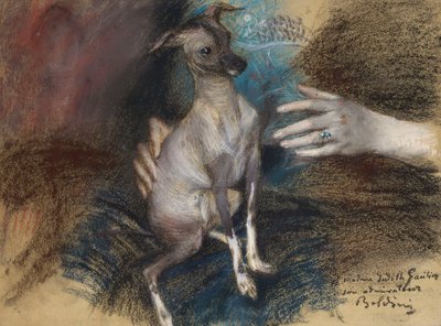 Elegant Lady with a Dog by Giovanni Boldini