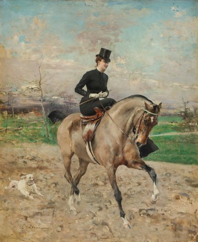 Horsewoman: Alice Régnault on Horseback by Giovanni Boldini