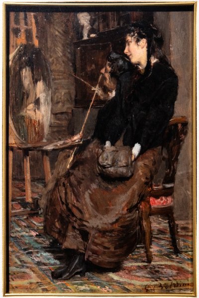 In the Study of the Painter by Giovanni Boldini