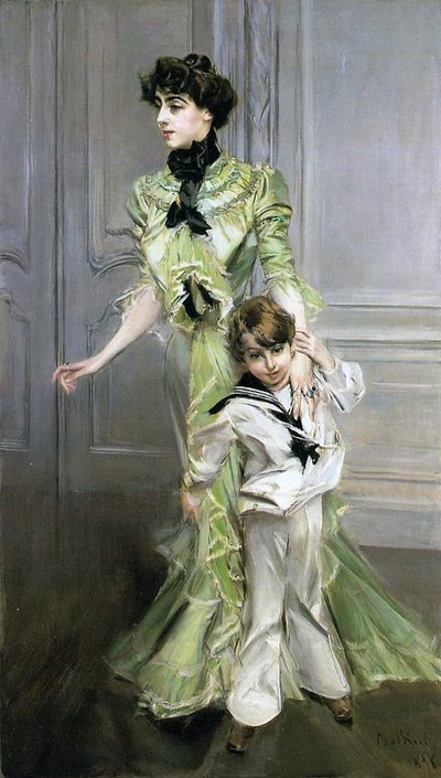 Madame Georges Hugo and her son Jean by Giovanni Boldini