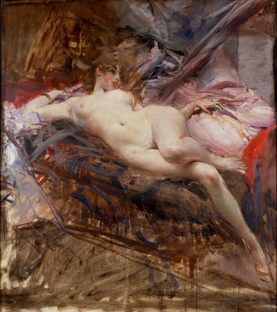 Outstretched Female Nude by Giovanni Boldini