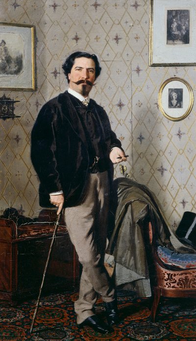 Portrait of Cristiano Banti with His Cane by Giovanni Boldini