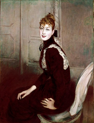 Portrait of the Marquise Franzoni by Giovanni Boldini