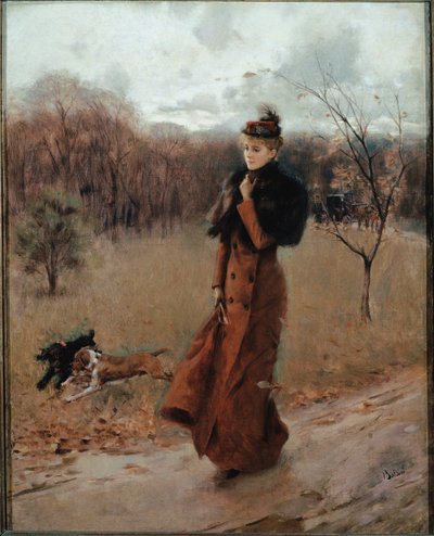 The Walk to the Park in Naples by Giovanni Boldini