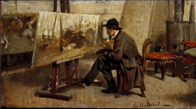 The Painter Giovanni Fattori in His Workshop (attributed to Giovanni Boldini, 1863-1869) by Giovanni Boldini
