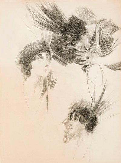 Three Studies for The Portrait of Dora di Rudinì Labouchère by Giovanni Boldini