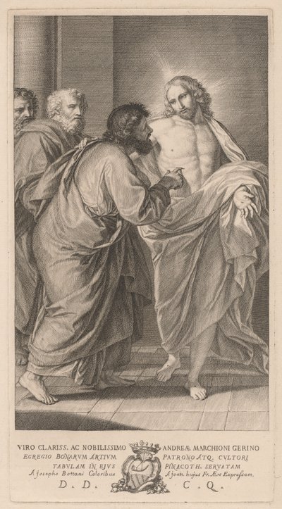 The Incredulity of Saint Thomas by Giovanni Bottani, after Giuseppe Bottani
