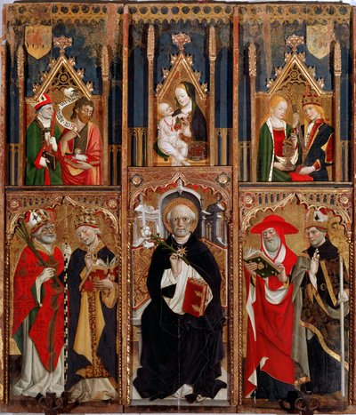 Altarpiece Reghezza: St Dominica on the Throne (Oil on Panel, circa 1472) by Giovanni Canavesio