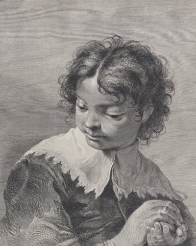 Boy with a Lace Collar Holding a Piece of Fruit by Giovanni Cattini