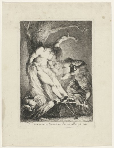 Saint Sebastian Cared for by Saint Irene by Giovanni David