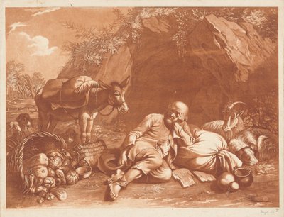 An Old Man Leaning on a Sack by Giovanni De Pian after Francesco Londonio