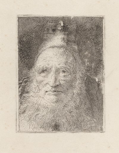 Bearded Old Man with a Hat, from the Raccolta di Teste (Collection of Heads) by Giovanni Domenico Tiepolo