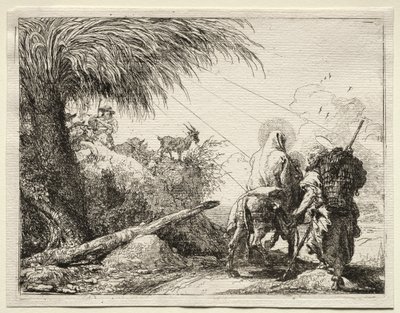Flight into Egypt: The Holy Family and the Palm Tree by Giovanni Domenico Tiepolo