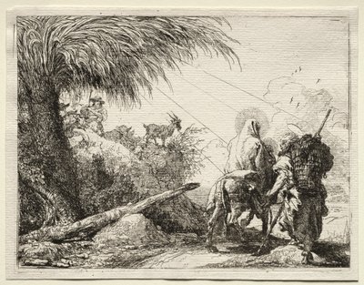 Flight into Egypt: The Holy Family and the Palm Tree by Giovanni Domenico Tiepolo