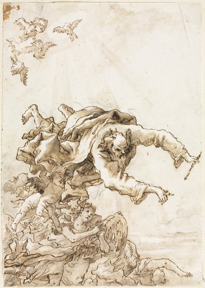 God the Father with Angels and Cherubs by Giovanni Domenico Tiepolo