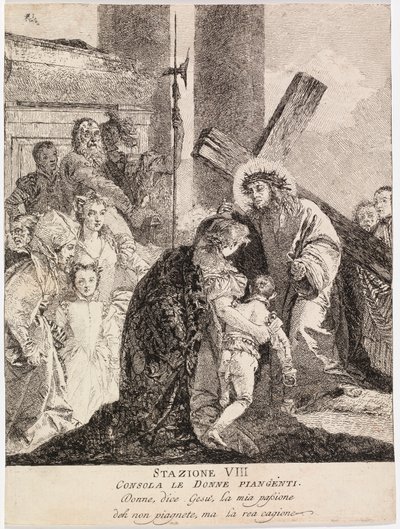 Jesus Consoles the Weeping Women of Jerusalem by Giovanni Domenico Tiepolo