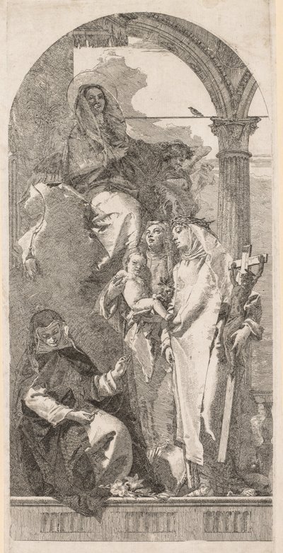 Madonna with Saints Agnes, Catherine and Rosa by Giovanni Domenico Tiepolo