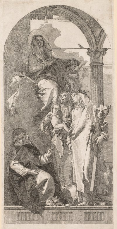 Madonna with Saints Agnes, Catherine and Rosa by Giovanni Domenico Tiepolo