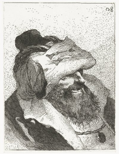 Man with Hat with Turned Brim by Giovanni Domenico Tiepolo