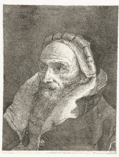 Man with High Collar of Cloak (Collection of Heads) by Giovanni Domenico Tiepolo