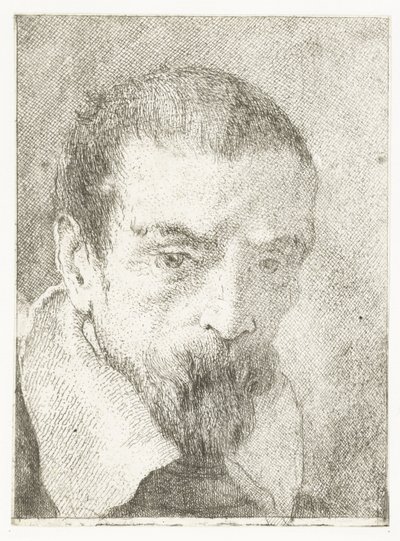 Man with Small Beard Without Headgear (Collection of Heads) by Giovanni Domenico Tiepolo