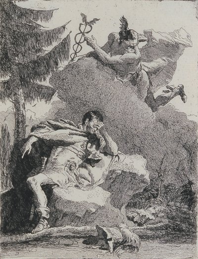 Mercury Appears to Aeneas in a Dream by Giovanni Domenico Tiepolo