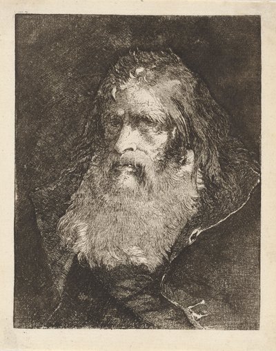 Old Man with Bare Head, from the Raccolta di Teste (Collection of Heads) by Giovanni Domenico Tiepolo