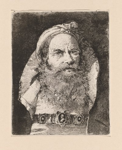 Old Man with Small Turban, from the Collection of Heads by Giovanni Domenico Tiepolo