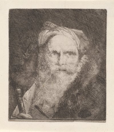 Old Man with a Sword, from the Raccolta di Teste (Collection of Heads) by Giovanni Domenico Tiepolo
