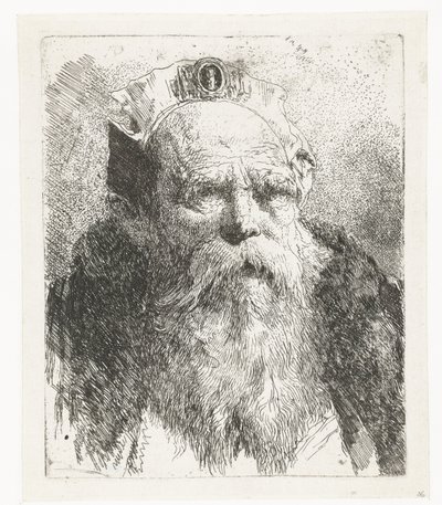 Old Man with Beard and Hat with Ornament (Collection of Heads) by Giovanni Domenico Tiepolo