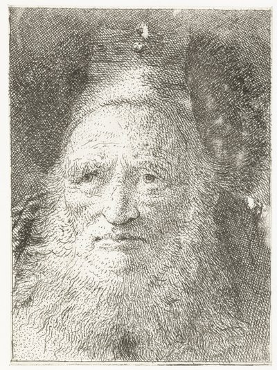 Old Man with Fur Hat (Collection of Heads) by Giovanni Domenico Tiepolo